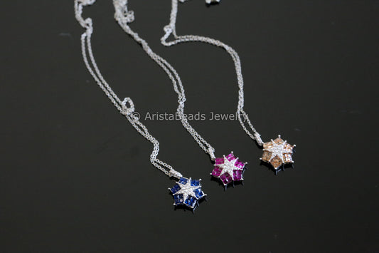 Dainty Non Tarnish Invisible Setting Necklace - Style 12