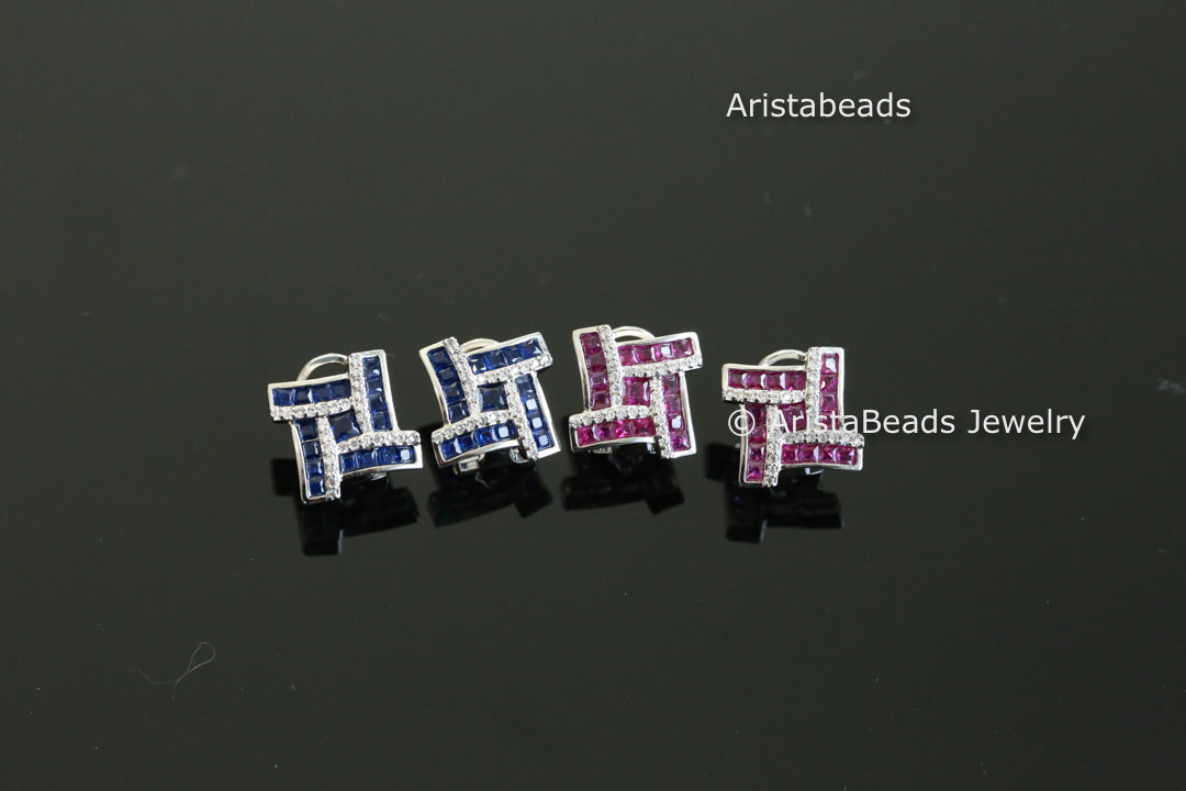Dainty Cute Invisible CZ Studs- Style 7