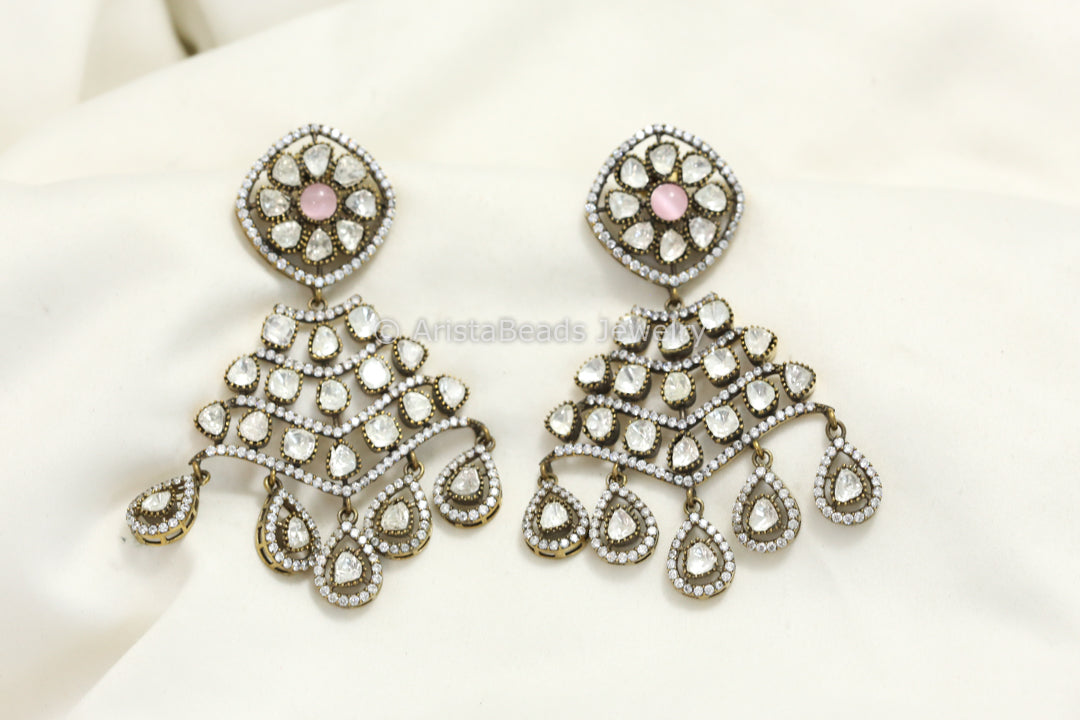 Moissanite Victorian Earrings