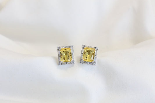 Yellow CZ Studs