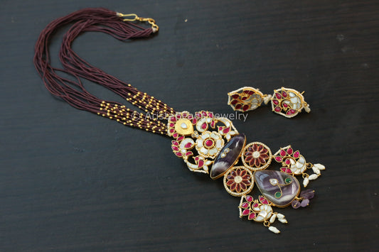 Amethyst Jadau, MOP & Inlay Fusion Pendant Set (Removable)
