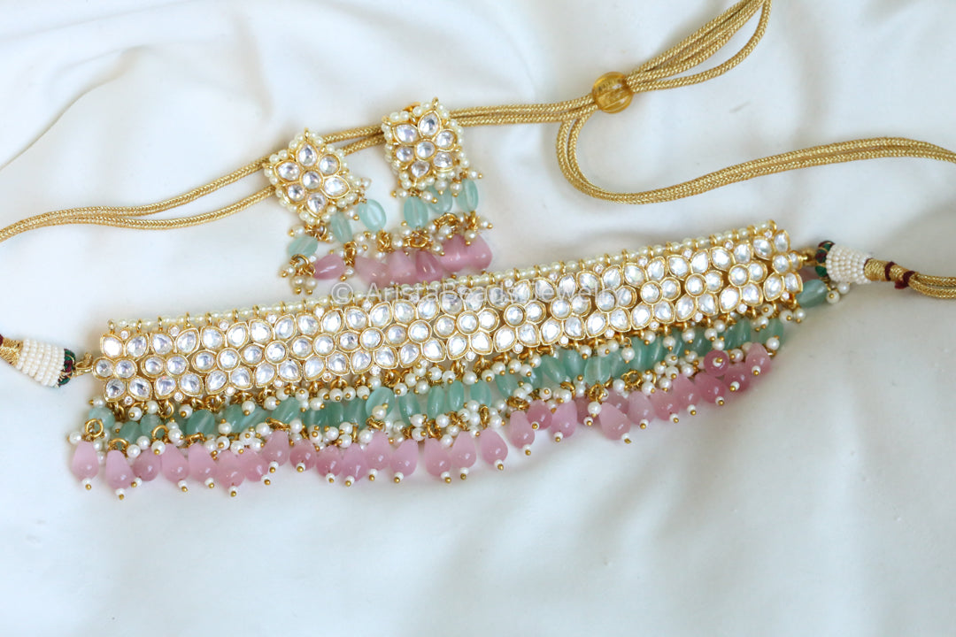 Kundan Polki Necklace Set