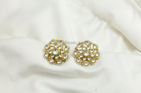 Clear Pachi Kundan Studs