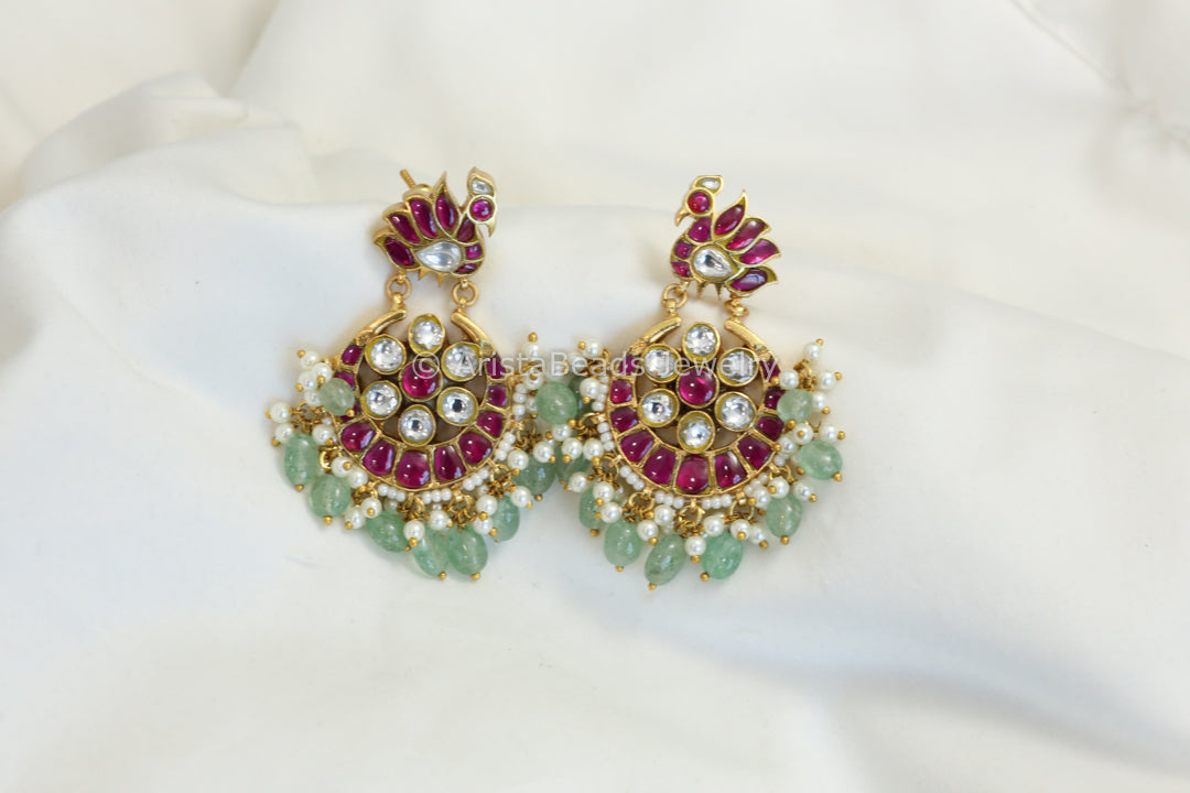 Mayura Jadau Kundan Chandbaali