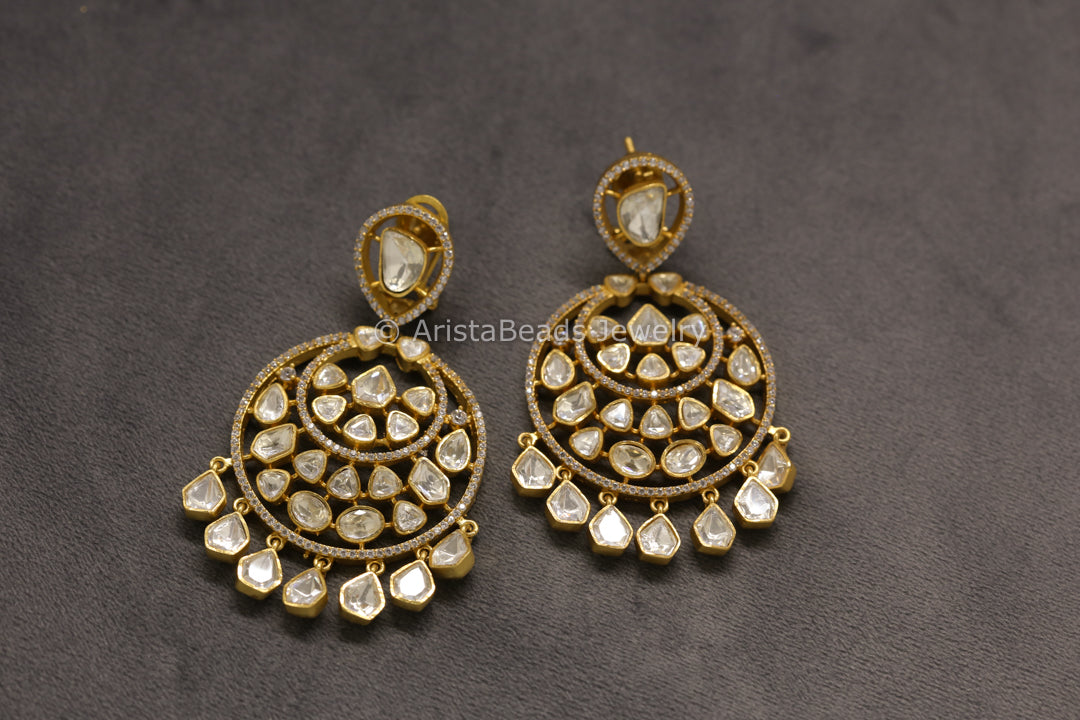 Real Moissanite Nano CZ Chandbaali
