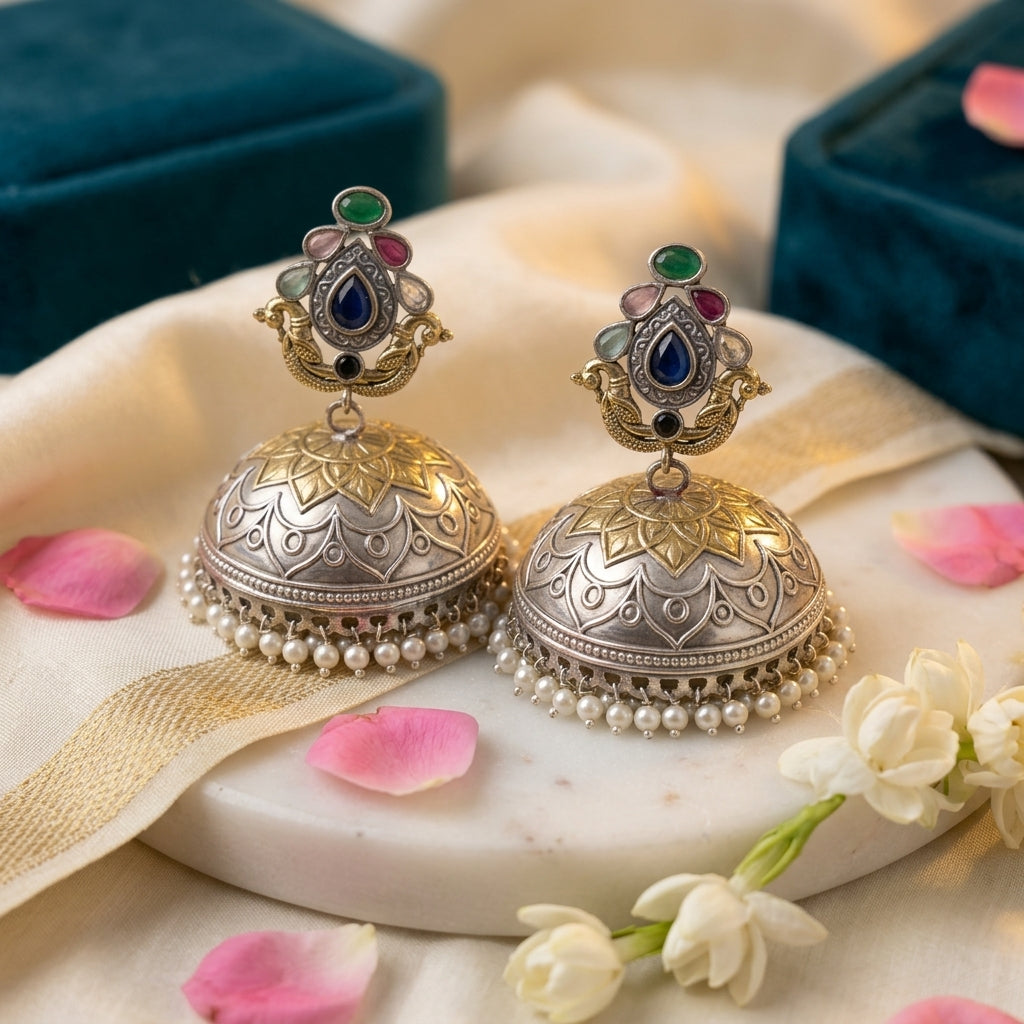 Dual Tone Jhumka - Multi