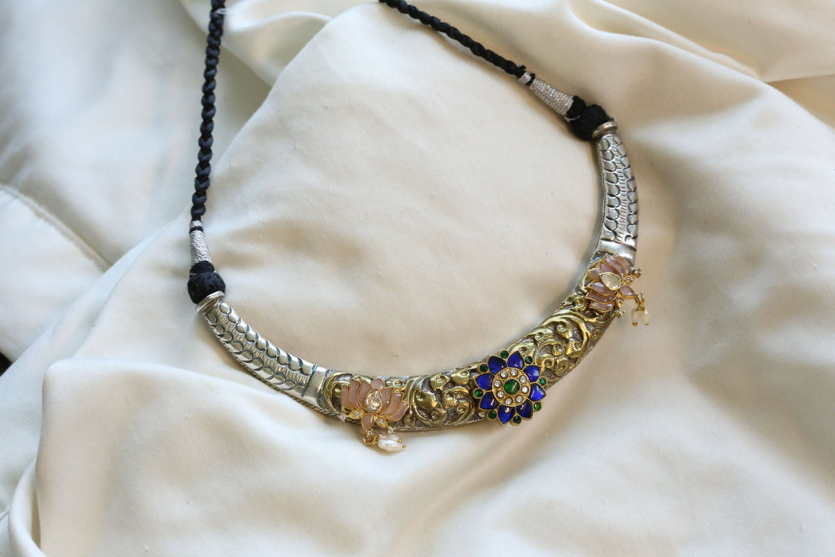 Fusion Kundan Hasli Necklace