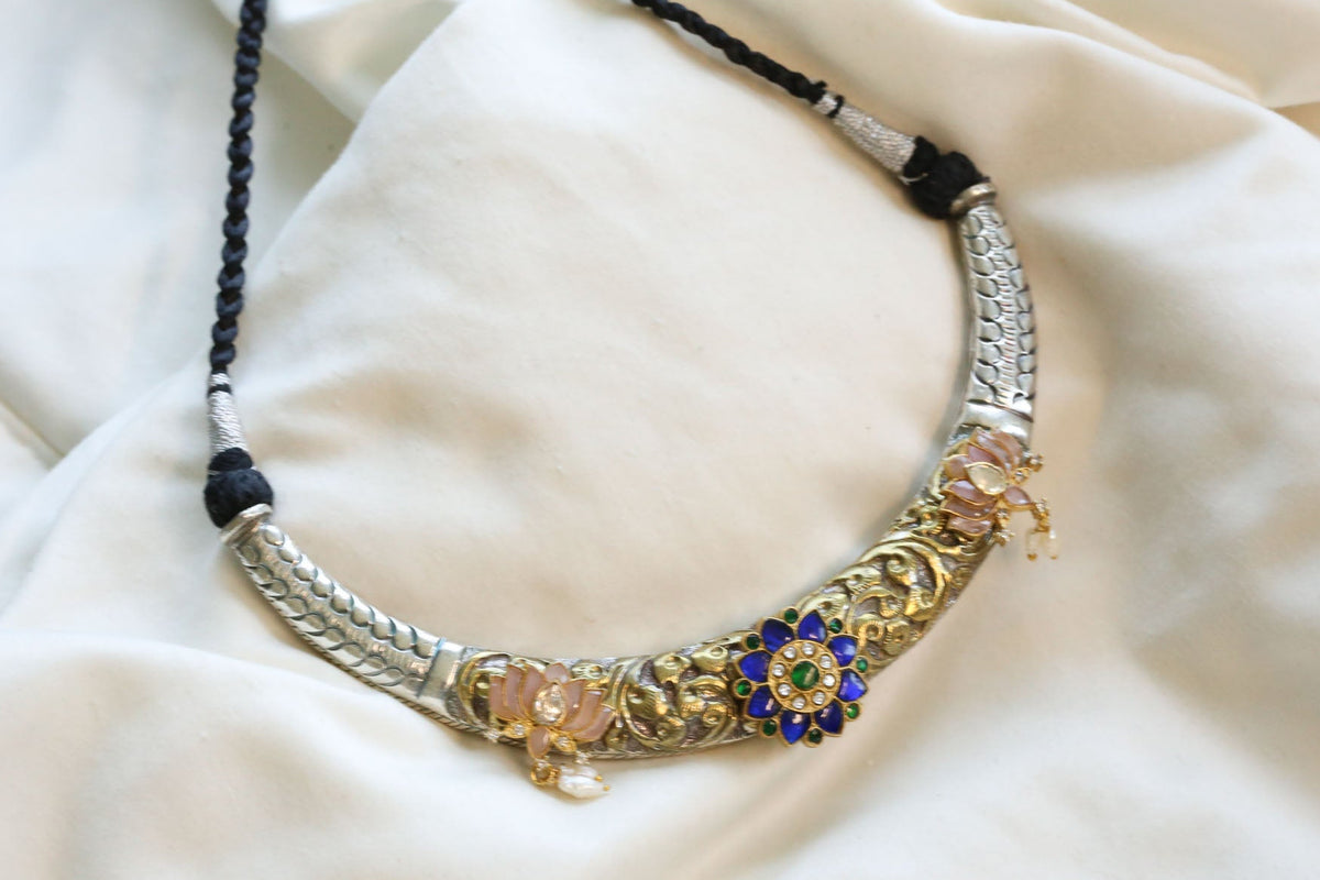Fusion Kundan Hasli Necklace