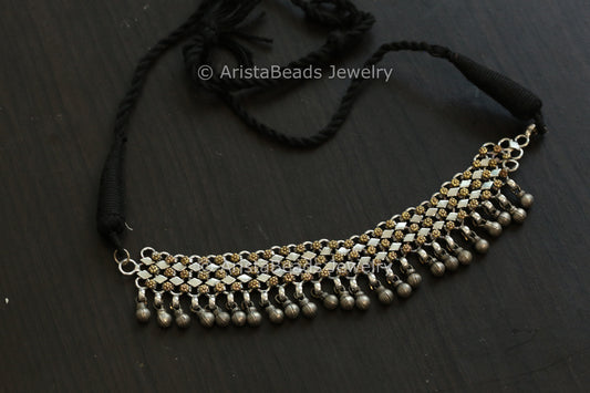 Dual Tone Choker Necklace