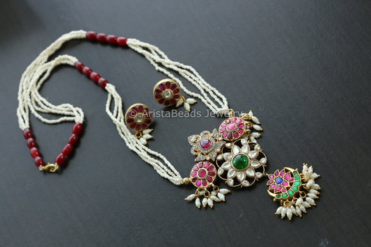 Jadau Fusion Necklace Set
