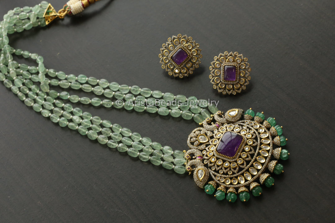 Purple Doublet Victorian Necklace Set