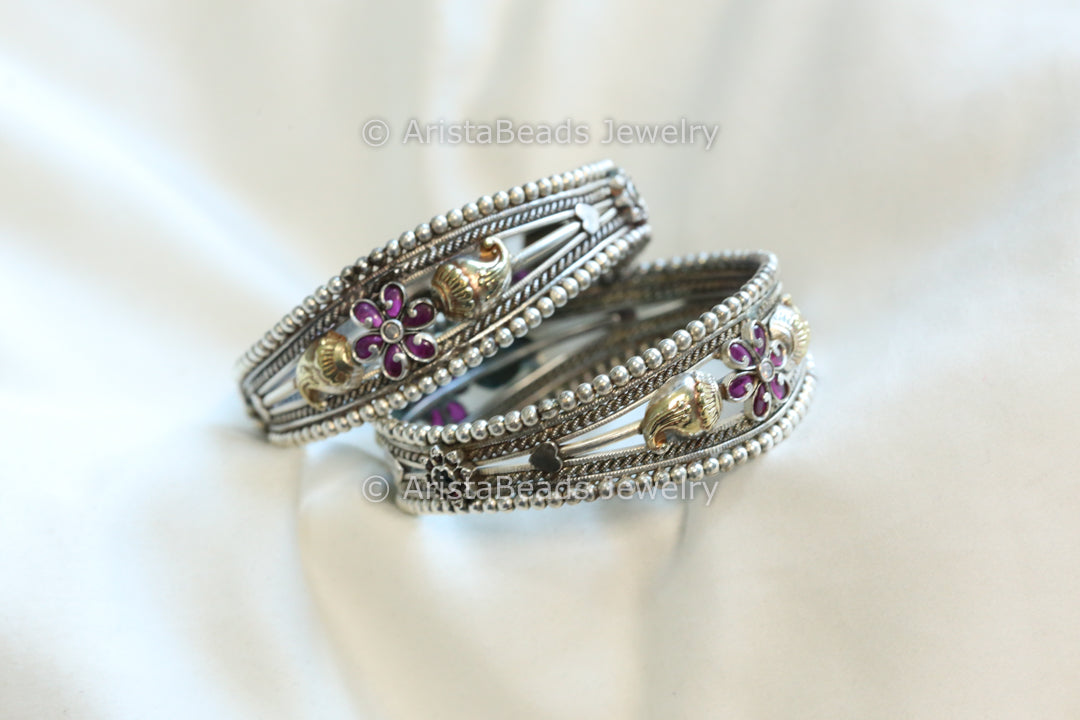 Next To Real Silver Kemp Bangles (2.4)