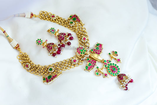 Real Gold Look Necklace Set - Multi