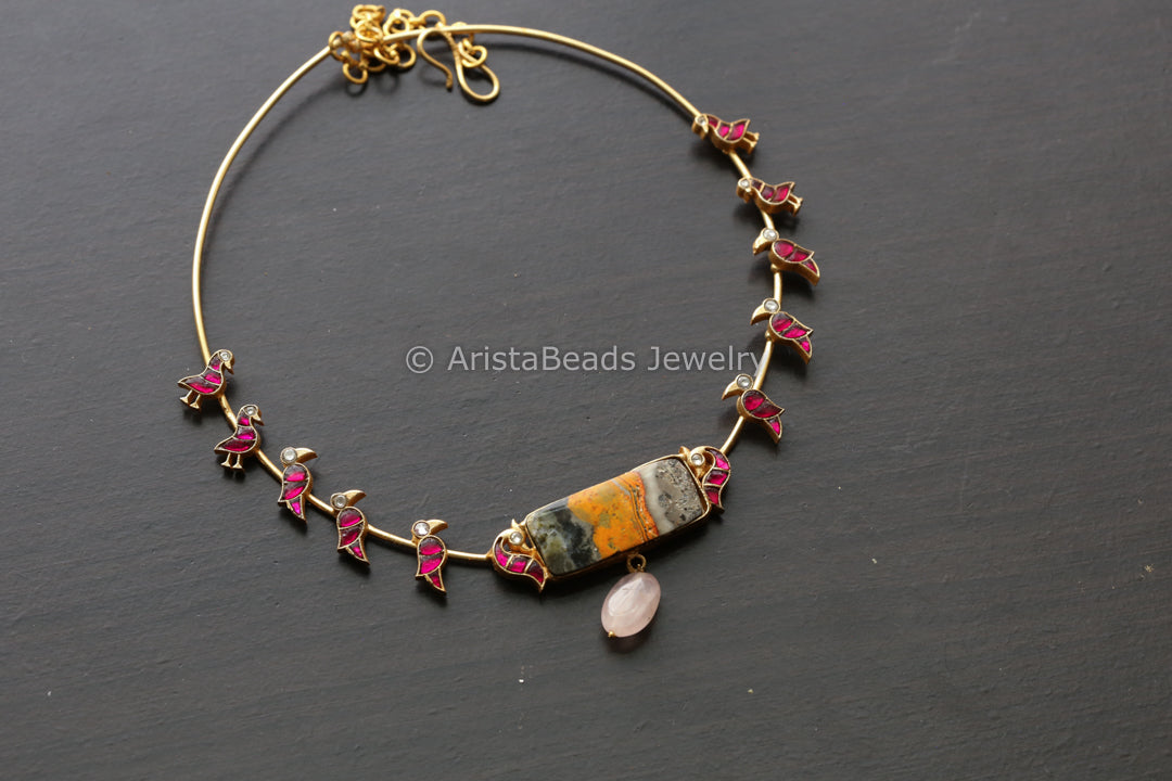 Dainty Fusion Hasli - Yellow Jasper
