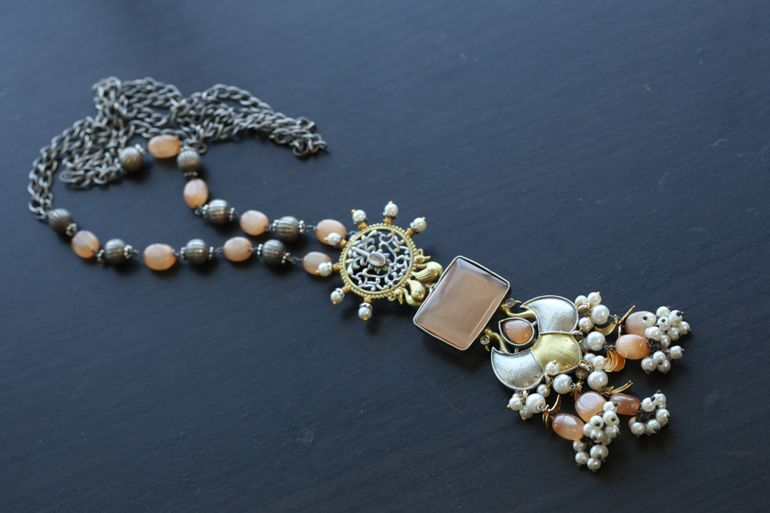 Dainty Chain Necklace - Peach
