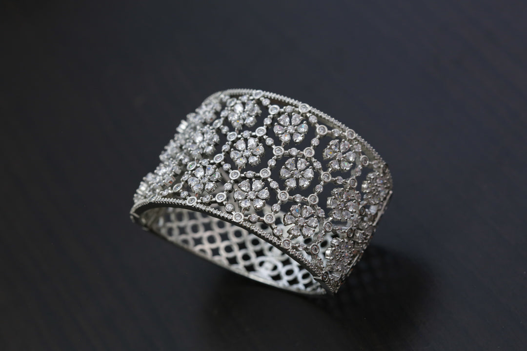 Premium Clear CZ Bangle Bracelet