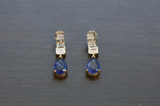 Blue CZ Earrings
