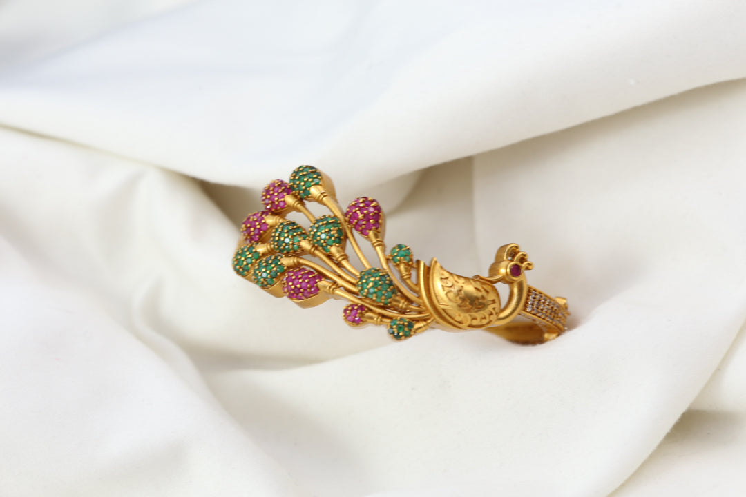 Mayura Multicolor CZ Bracelet (Openable)