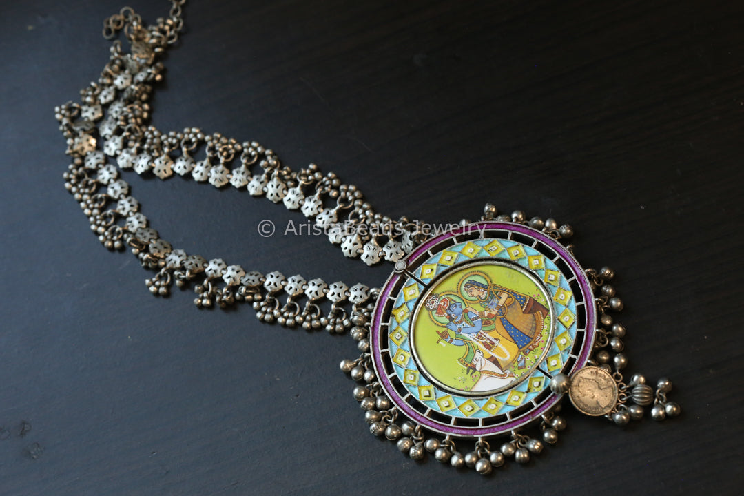 Oxidized Hand-Painted & Enamel Necklace - Style 3