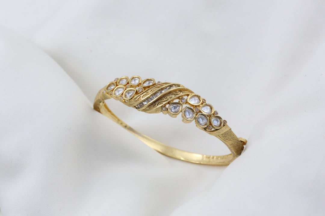 Premium Polki Bracelet - Clear (Openable)