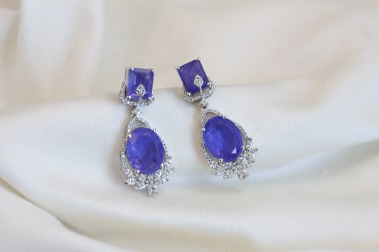 Victorian Blue Doublet Earrings