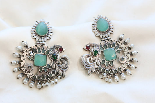 Mayura Aqua Pearl Chandbaali