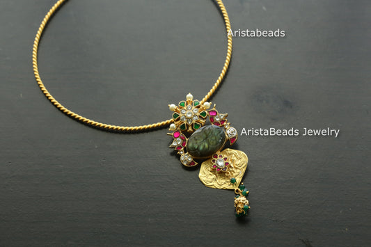 Small Fusion Labradorite Hasli Necklace (Removable)