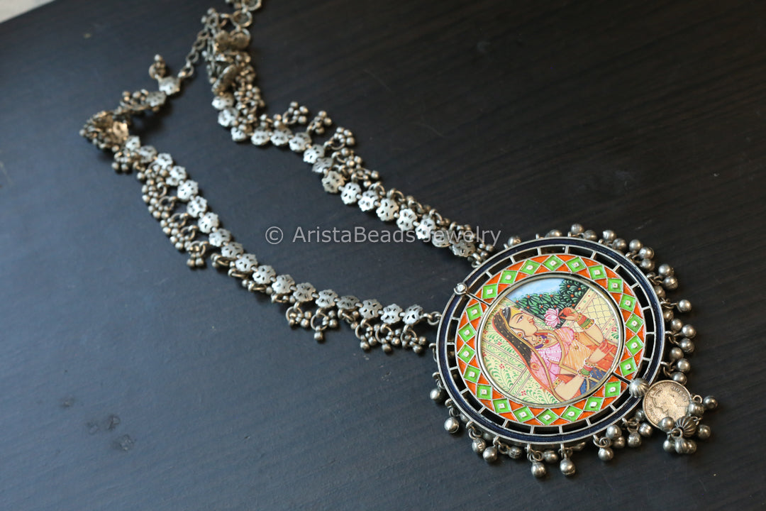 Oxidized Hand-Painted & Enamel Necklace - Style 2