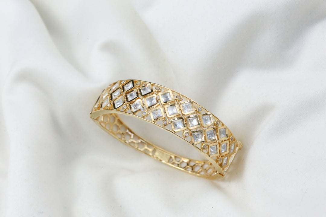Premium Polki Bracelet -All Clear (Openable)