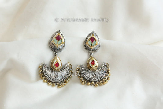 Fusion Dual Tone Earrings - 4