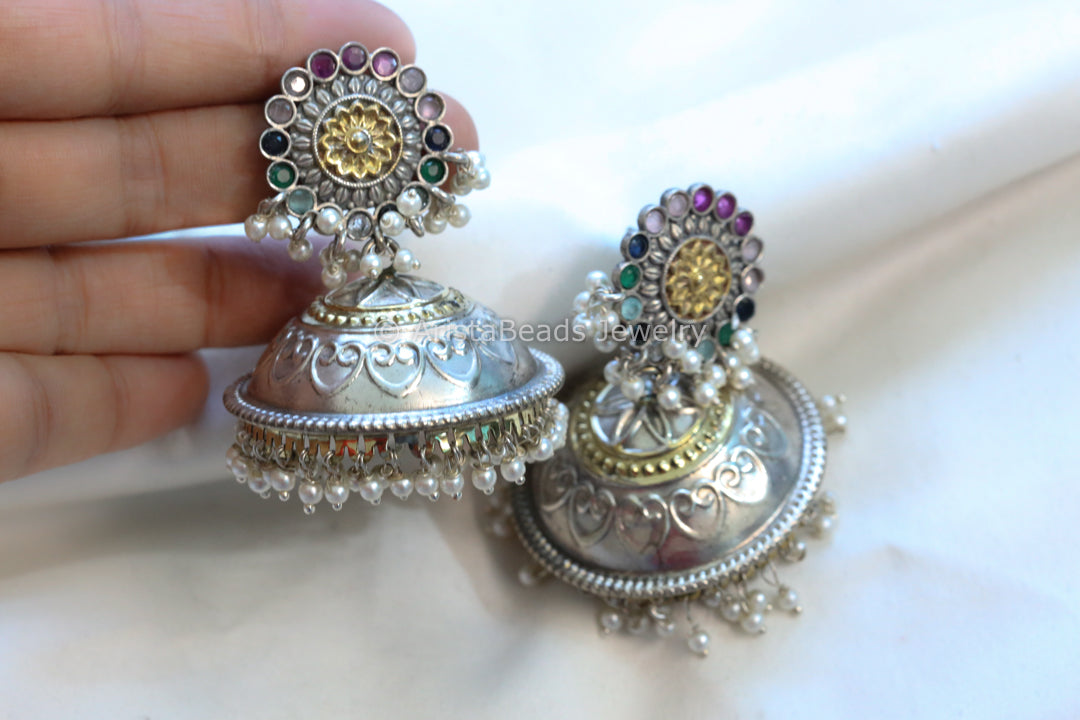 Multi Color Dual Tone Jhumka