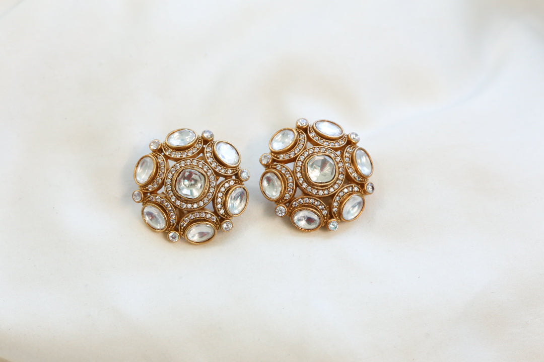 Polki Kundan Studs