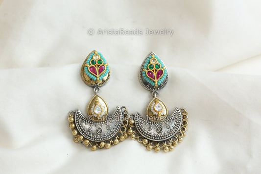 Fusion Dual Tone Earrings - 3