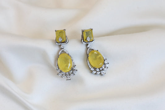 Victorian Yellow Doublet Earrings