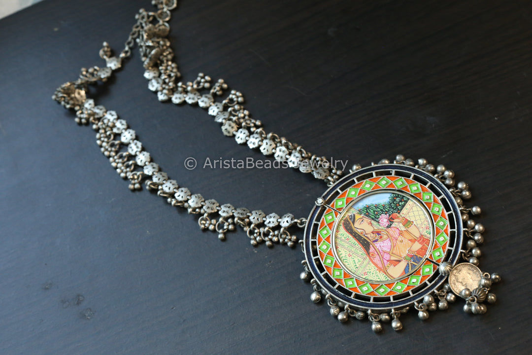 Oxidized Hand-Painted & Enamel Necklace - Style 2