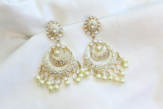 Enamel & Kundan Chandbaali - Style 1