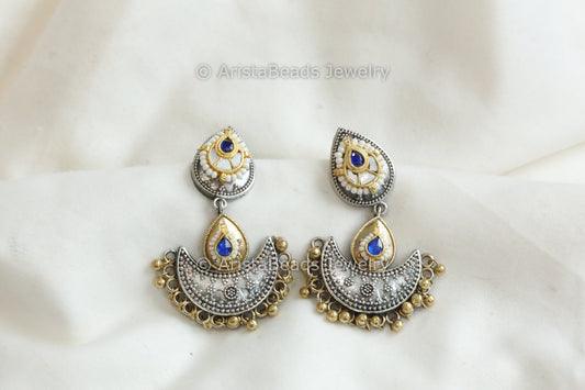 Fusion Dual Tone Earrings - 2