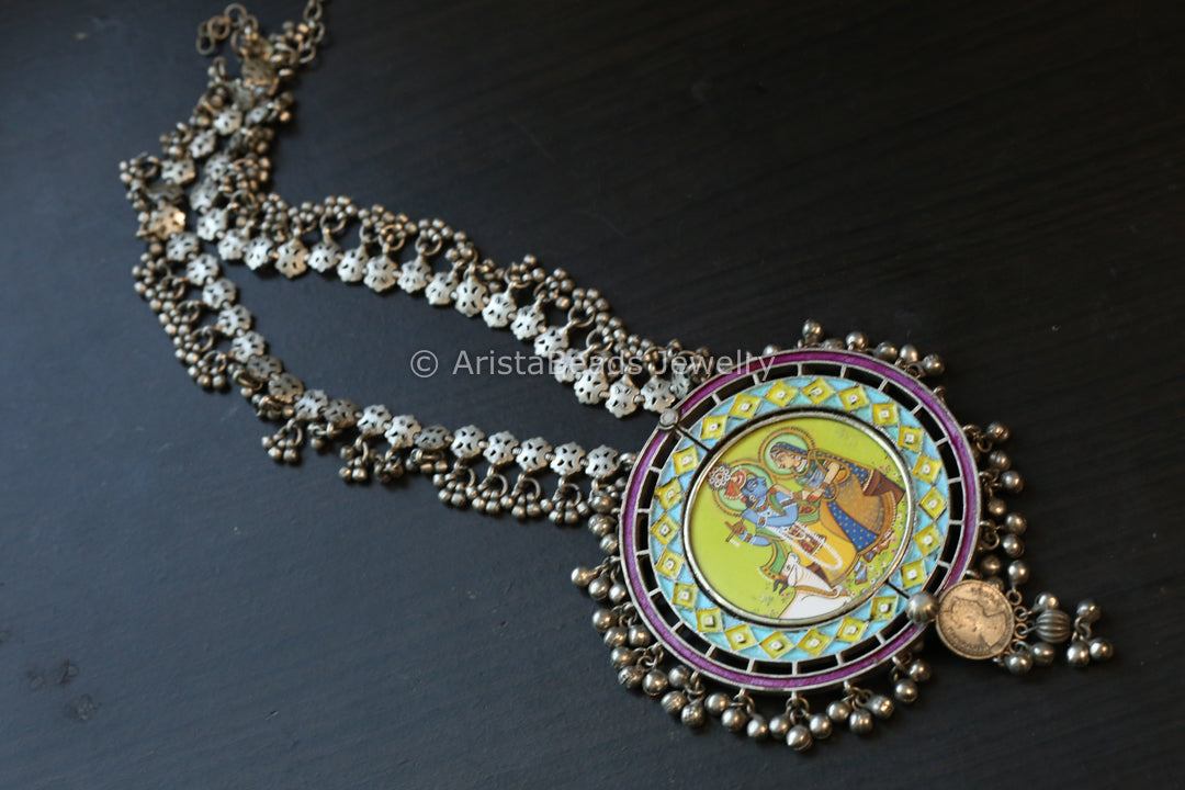 Oxidized Hand-Painted & Enamel Necklace - Style 3
