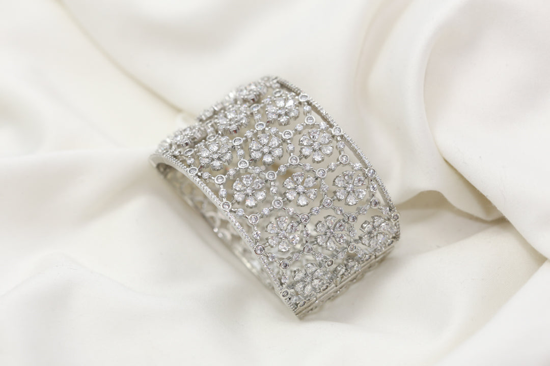 Premium Clear CZ Bangle Bracelet