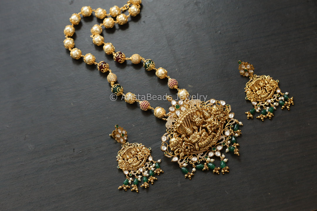 Nakshi Vishnu Pendant Set
