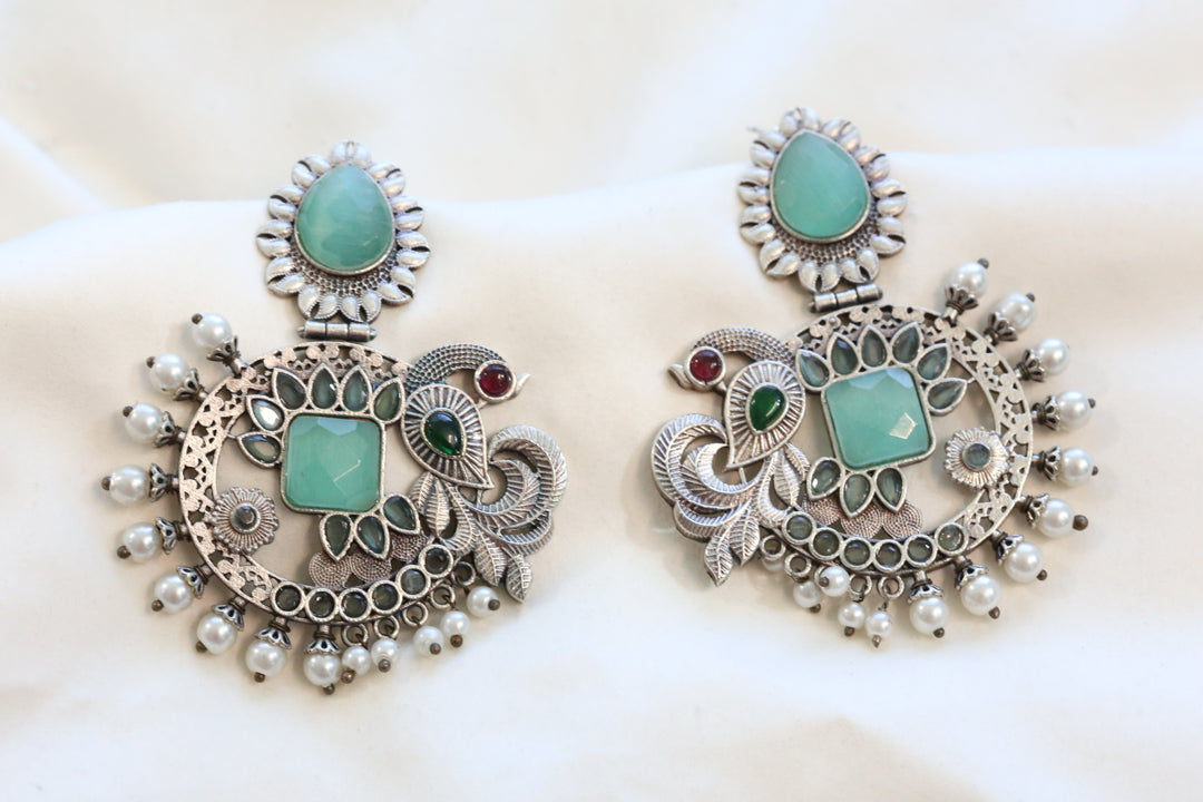 Mayura Aqua Pearl Chandbaali