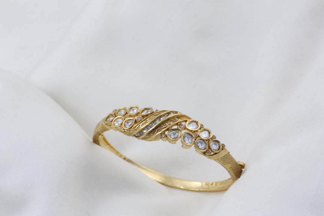 Premium Polki Bracelet - Clear (Openable)