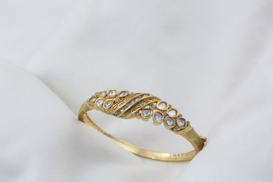 Premium Polki Bracelet - Clear (Openable)