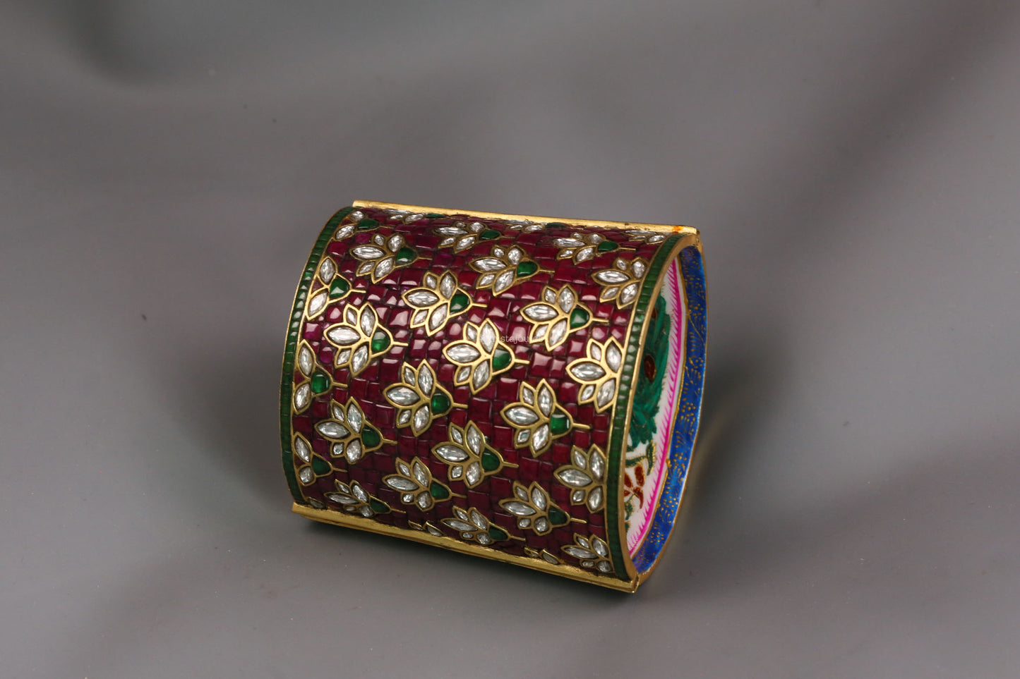 Yuvrani Designer Jadau Kundan Bangle (Openable)