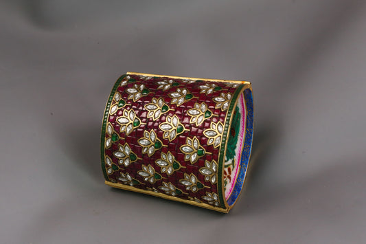 Yuvrani Designer Jadau Kundan Bangle (Openable)