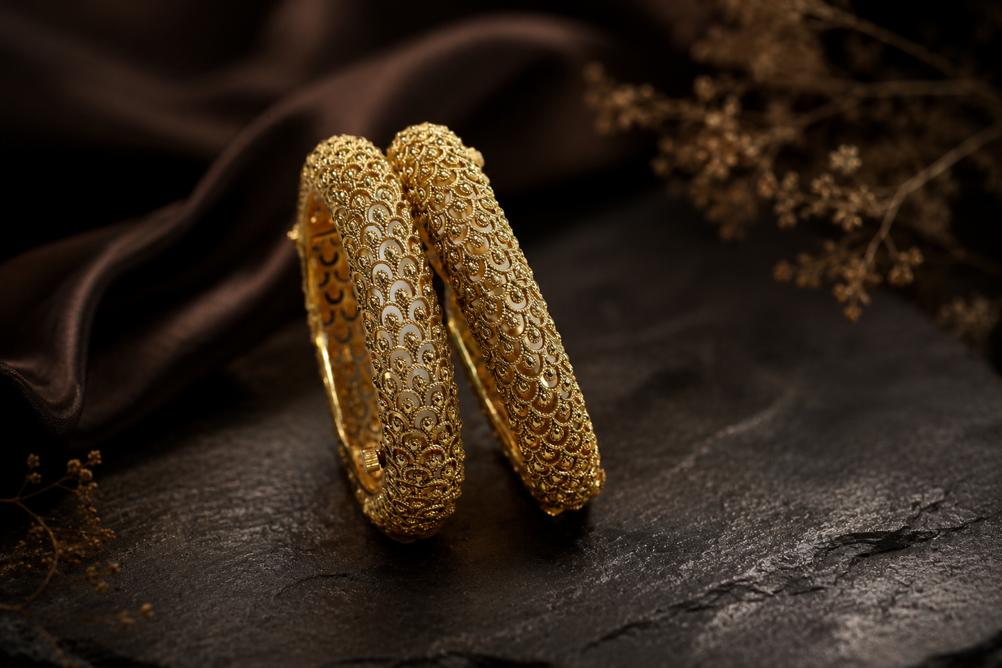 Gold Plated Bangles (Openable 2.4)