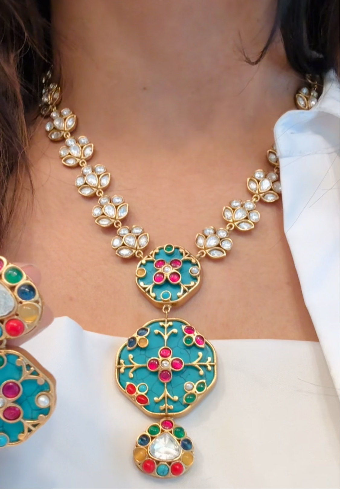 Premium Inlay Work & Uncut Kundan Set (ABJ-N101-90)