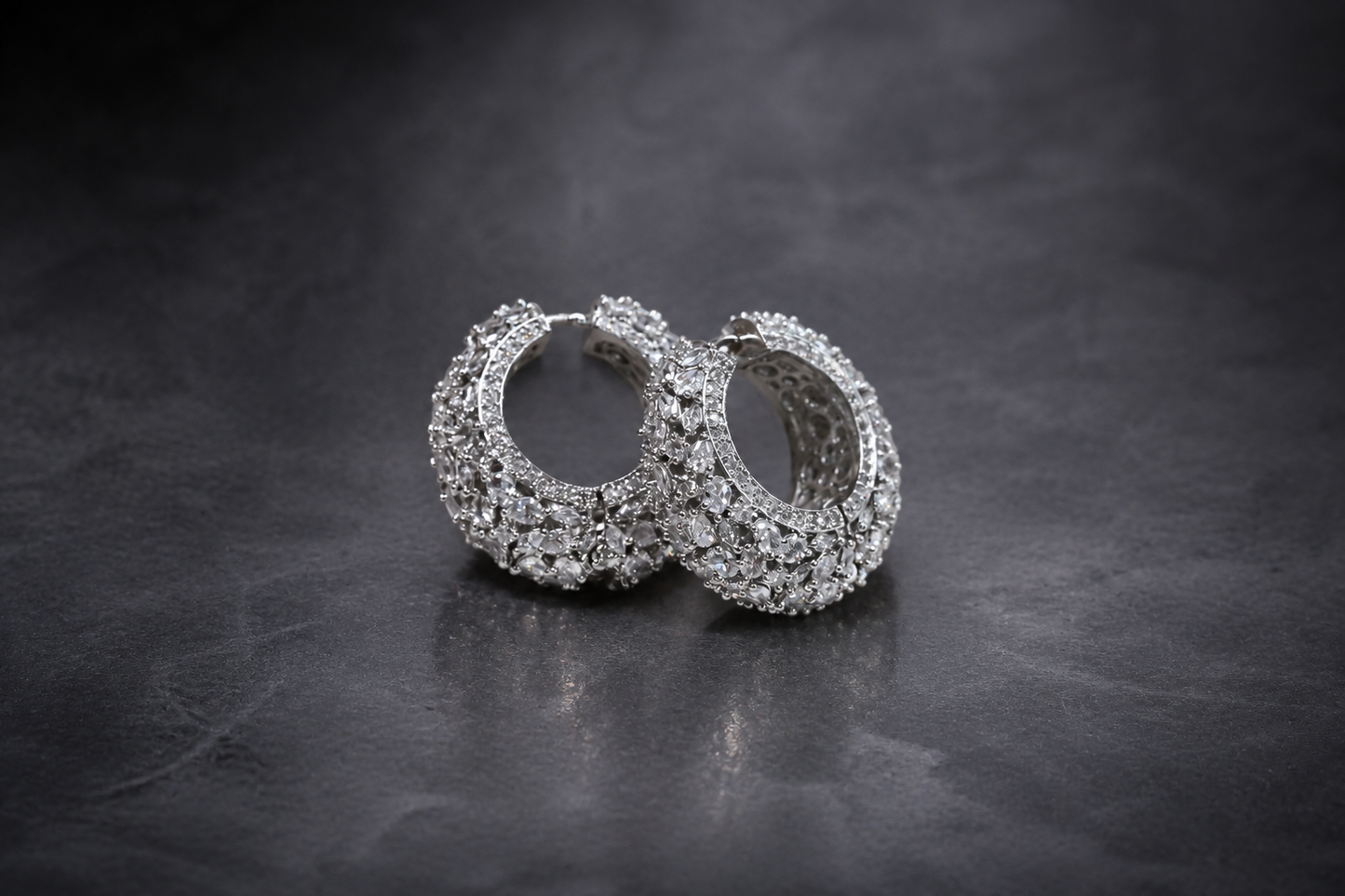 Classic Clear CZ Hoops