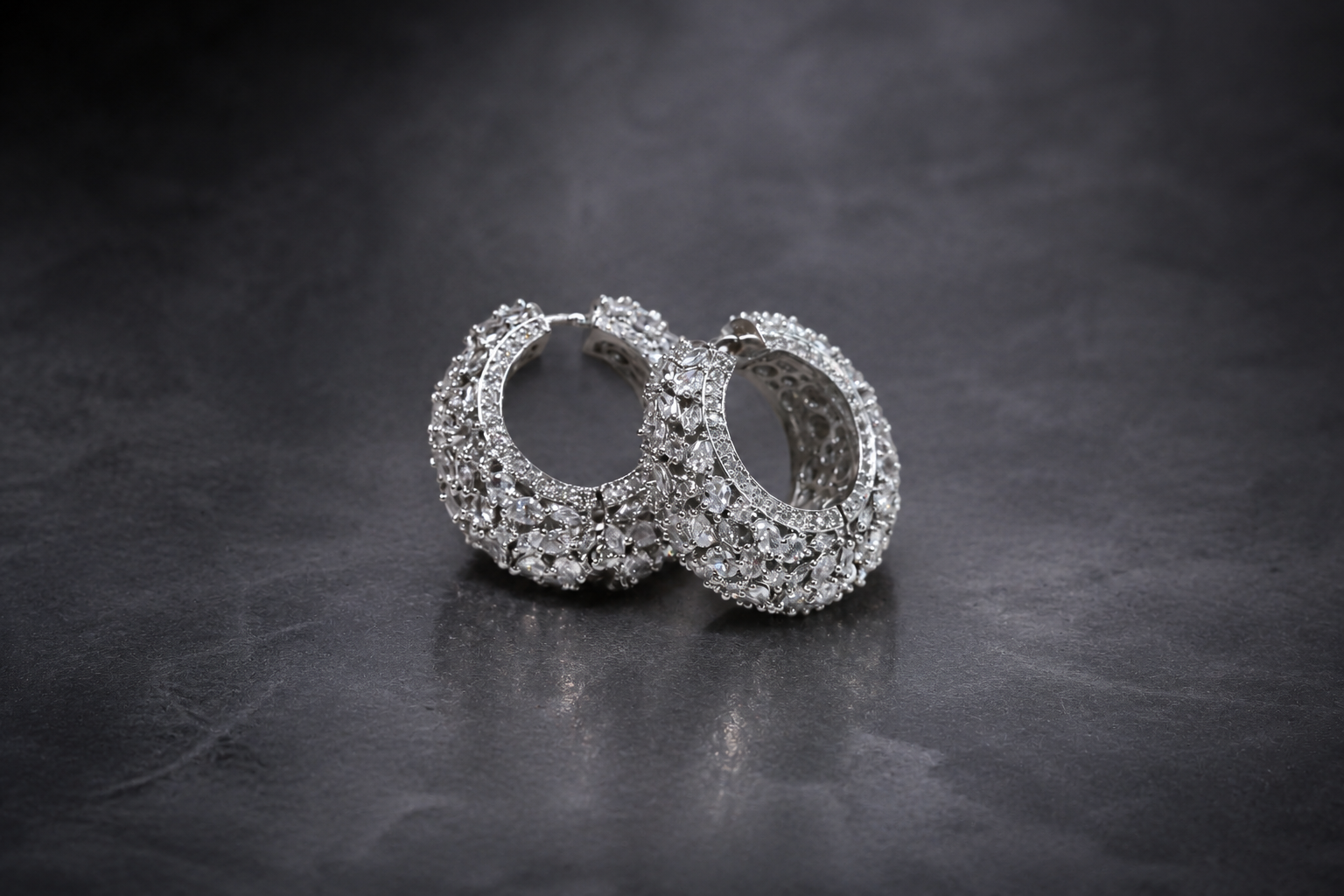 Classic Clear CZ Hoops