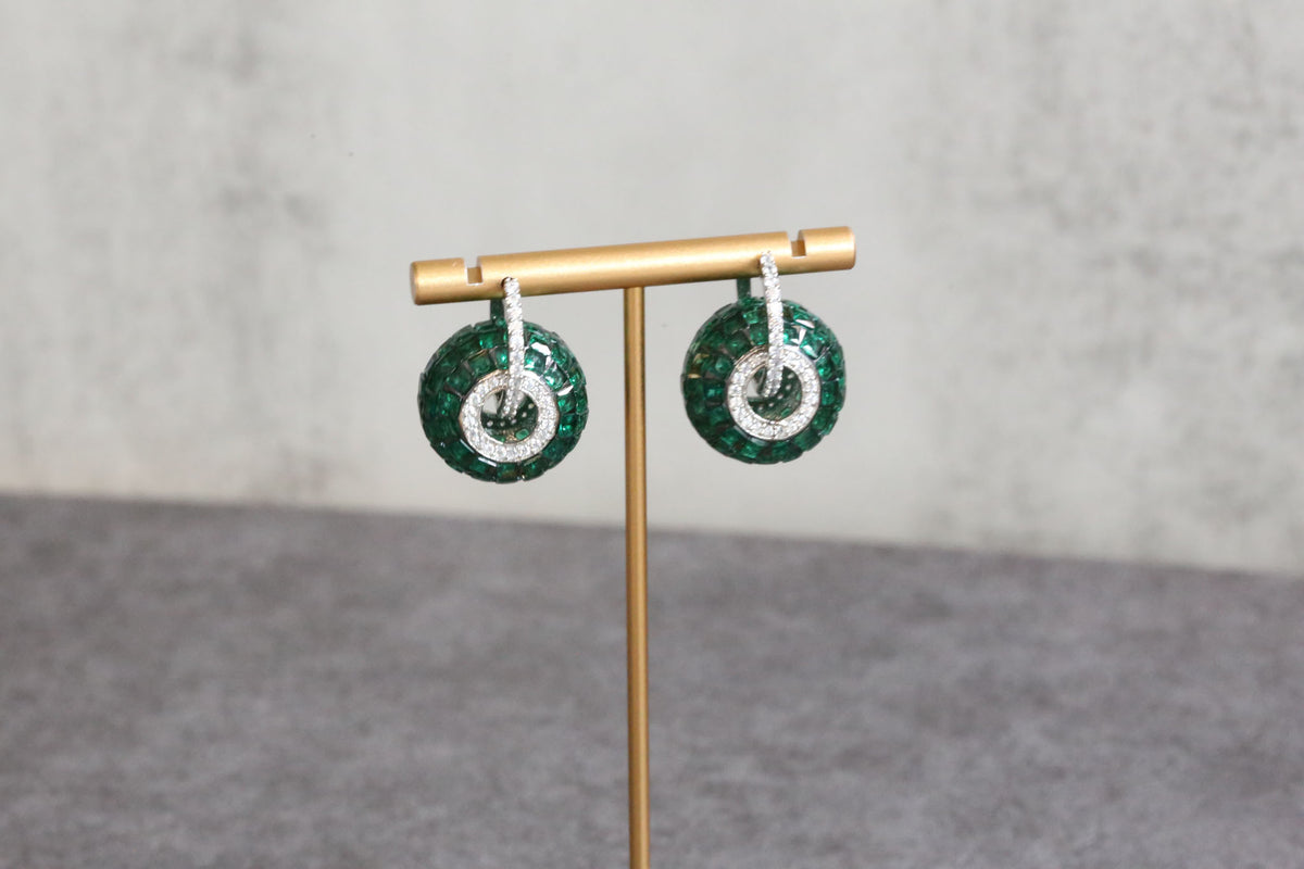 Premium Invisible Setting Hoops - Green